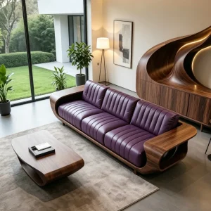 Luxury Solid Wood Living Room Sofa