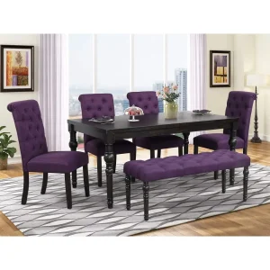 Leviton Dark Washed Wood Dining Set