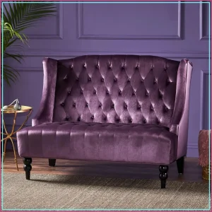 Tufted Wingback Loveseat