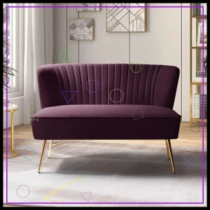 Contemporary Velvet Loveseat