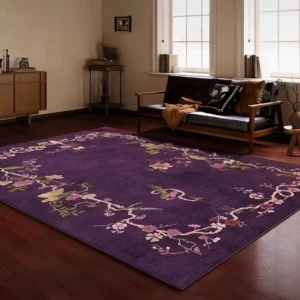 Retro Style Decor Purple Carpet